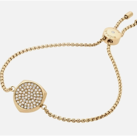 Michael kors Beyond Brilliant Gold Tone Slider Bracelet NWT - Picture 1 of 7